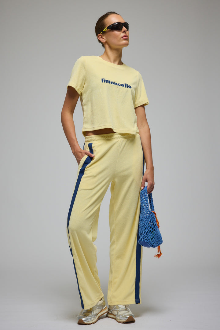 ARAMINTA JAMES Womens Voyage Terry Pant Lemon Cream, WOMENS TRACK PANTS, ARAMINTA JAMES, Elwood 101