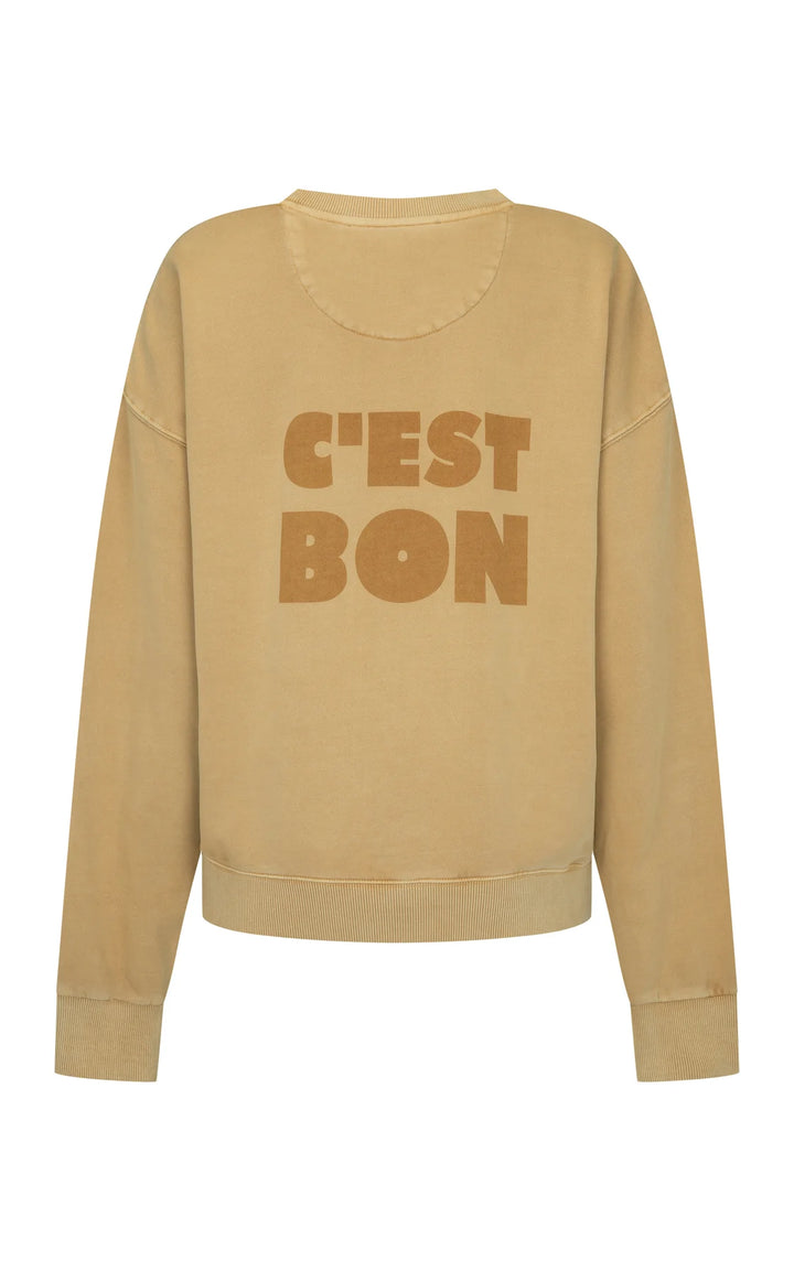 ARAMINTA JAMES Womens C'est Bon Sweatshirt - Ecru, General, ARAMINTA JAMES, Elwood 101
