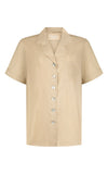 ARAMINTA JAMES Womens Coconut Cotton Shirt Set - Coffee, WOMENS TOPS & SHIRTS, ARAMINTA JAMES, Elwood 101