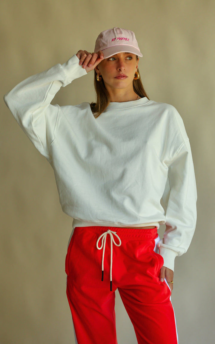 ARAMINTA JAMES Womens Merci Sweatshirt - Snow, WOMENS KNITS & SWEATERS, ARAMINTA JAMES, Elwood 101