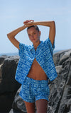 ARAMINTA JAMES Womens Terry Shirt Set - Light Cornflower, WOMENS TOPS & SHIRTS, ARAMINTA JAMES, Elwood 101