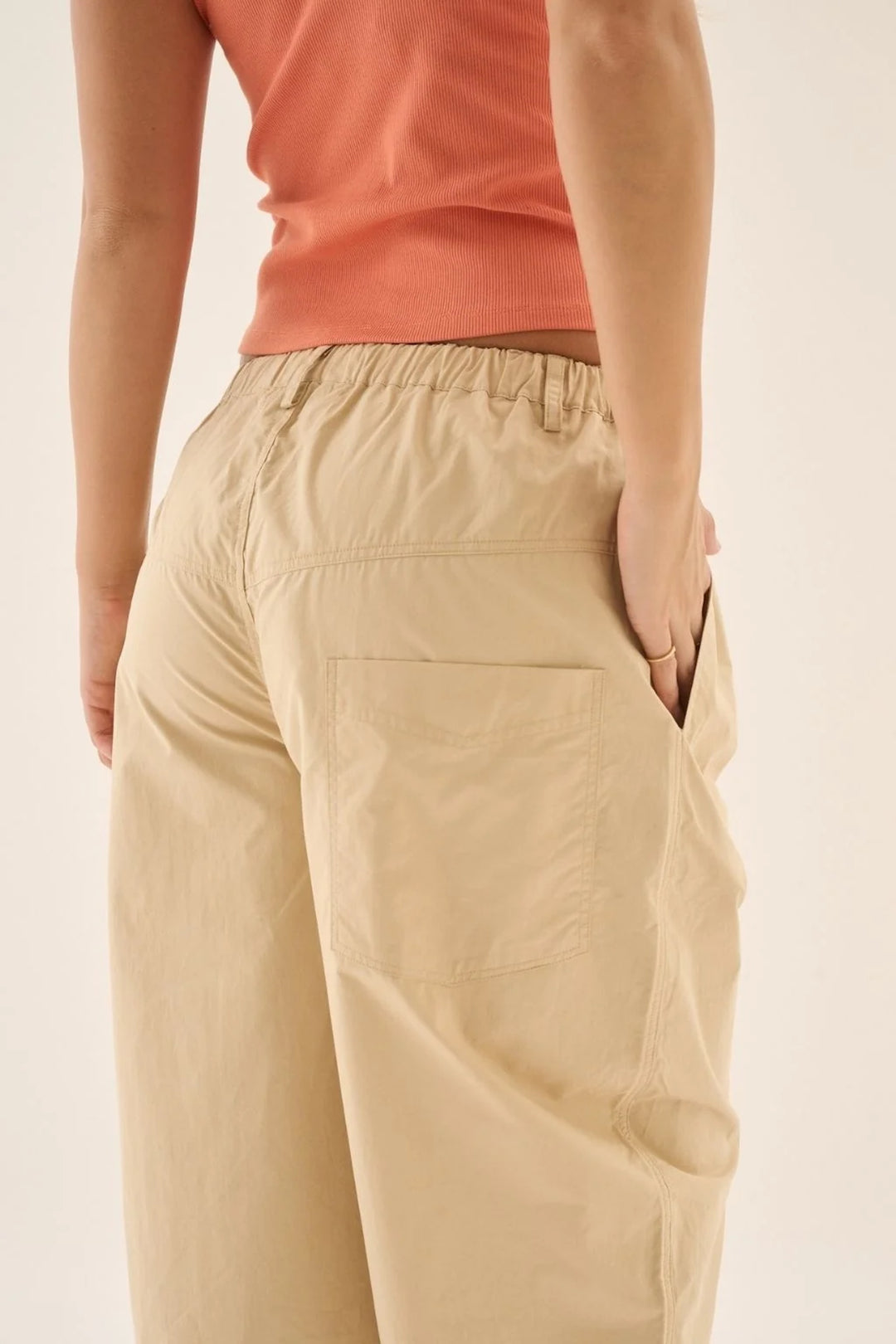 ARAMINTA JAMES Womens AJ Barrel Pant in Sand, WOMENS PANTS, ARAMINTA JAMES, Elwood 101