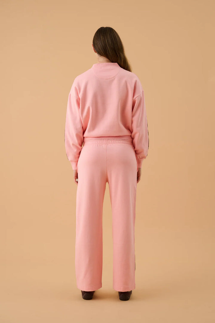 ARAMINTA JAMES Womens AJ Logo Stripe Trackpant in Rose Quartz, WOMENS TRACK PANTS, ARAMINTA JAMES, Elwood 101