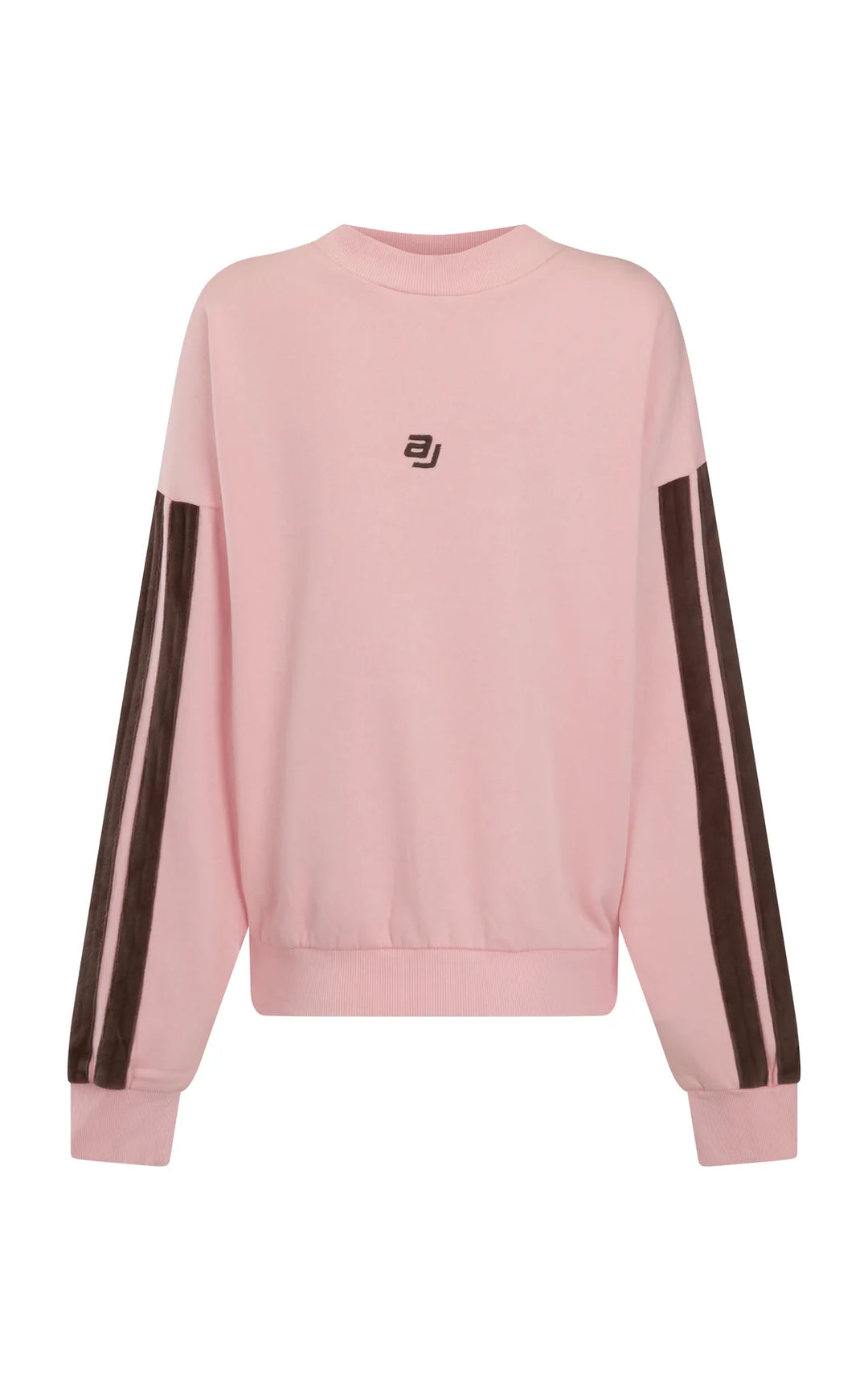 ARAMINTA JAMES Womens AJ Logo Sweatshirt in Rose Quartz, WOMENS KNITS & SWEATERS, ARAMINTA JAMES, Elwood 101