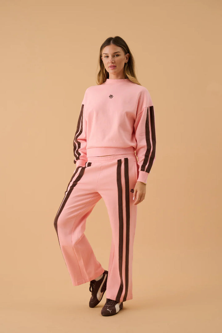 ARAMINTA JAMES Womens AJ Logo Sweatshirt in Rose Quartz, WOMENS KNITS & SWEATERS, ARAMINTA JAMES, Elwood 101