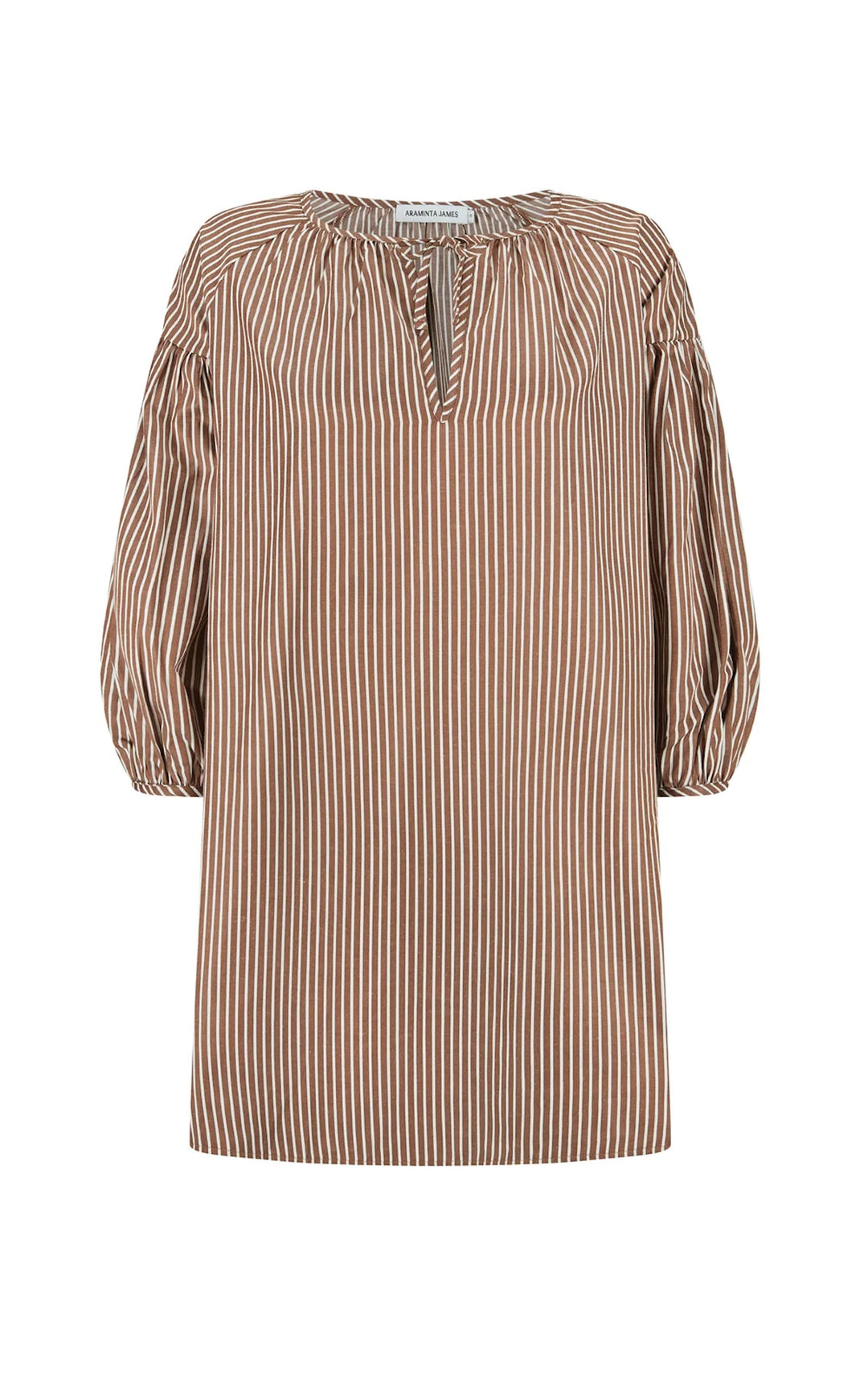 ARAMINTA JAMES Womens AJ Stripe Dress in Chocolate, WOMENS DRESSES, ARAMINTA JAMES, Elwood 101