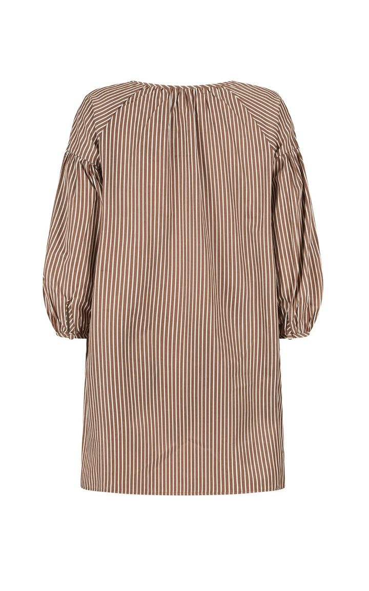 ARAMINTA JAMES Womens AJ Stripe Dress in Chocolate, WOMENS DRESSES, ARAMINTA JAMES, Elwood 101