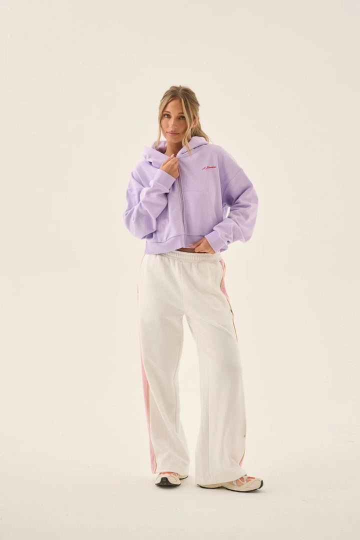 ARAMINTA JAMES Womens A James Zip Thru Hoodie in Lavender