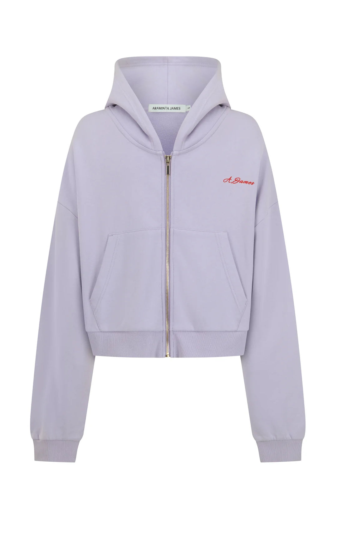 ARAMINTA JAMES Womens A James Zip Thru Hoodie in Lavender