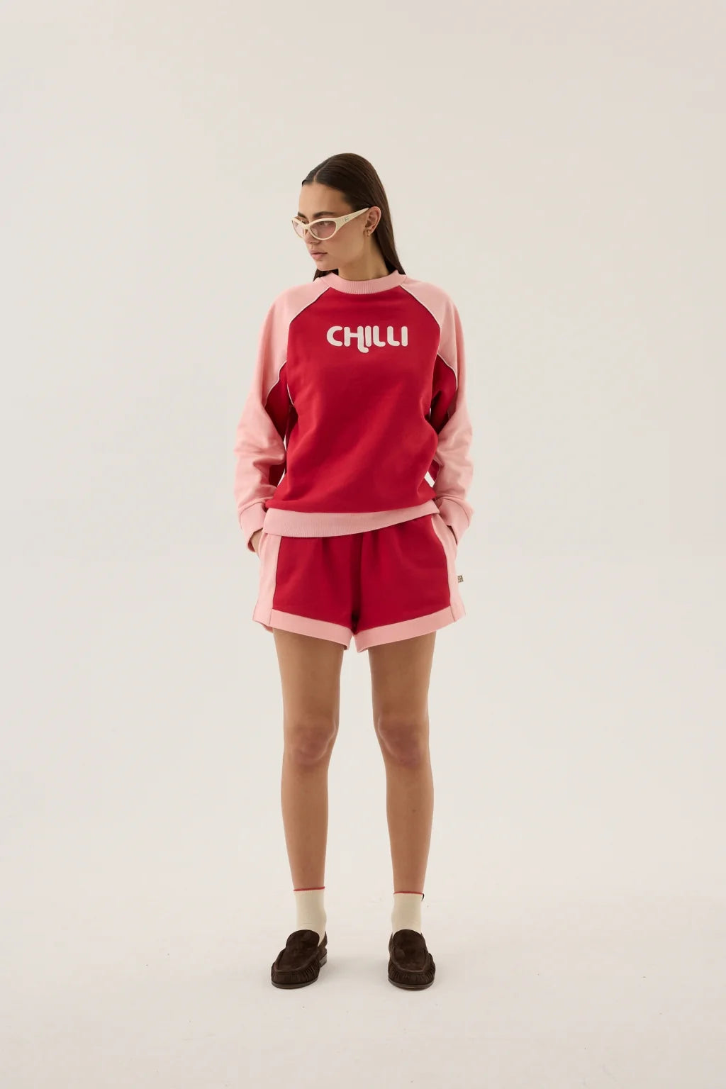 ARAMINTA JAMES Womens Chilli Sweatshirt in Poppy Red