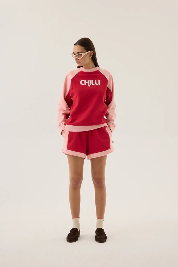 ARAMINTA JAMES Womens Chilli Sweatshirt in Poppy Red