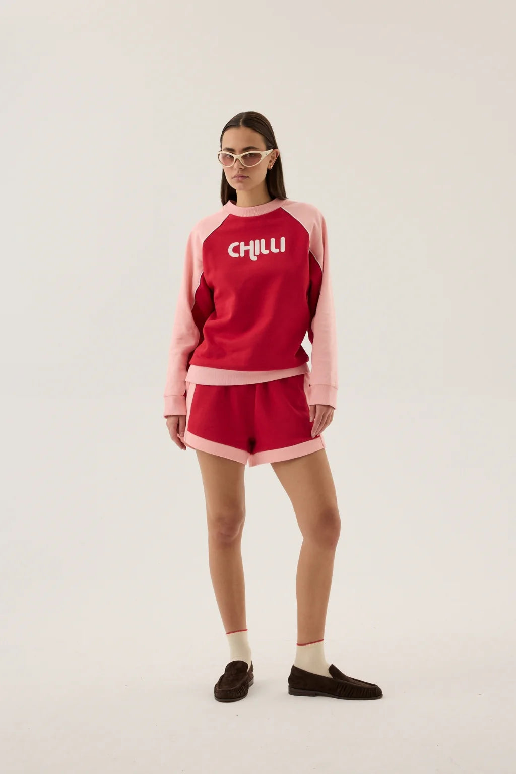 ARAMINTA JAMES Womens Chilli Sweatshirt in Poppy Red