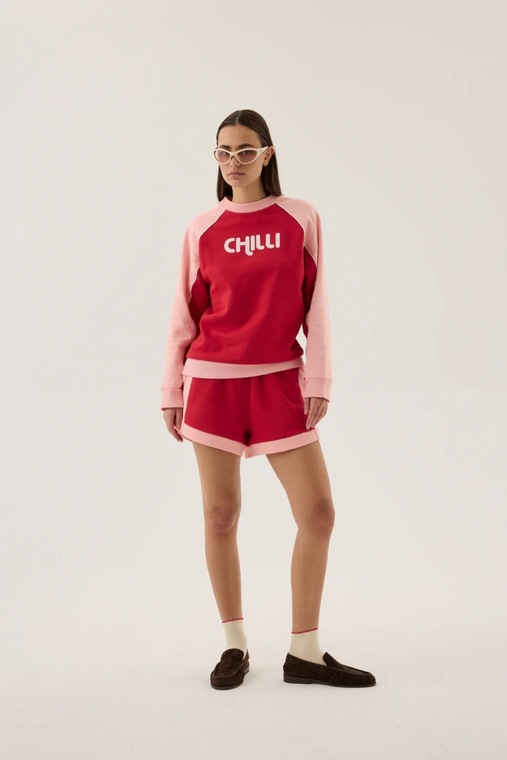 ARAMINTA JAMES Womens Chilli Sweatshirt in Poppy Red