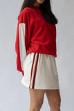 ARAMINTA JAMES Womens Ciao Bonjour Sweatshirt - Cherry, WOMENS KNITS & SWEATERS, ARAMINTA JAMES, Elwood 101