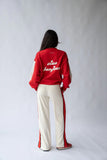 ARAMINTA JAMES Womens Ciao Bonjour Sweatshirt - Cherry, WOMENS KNITS & SWEATERS, ARAMINTA JAMES, Elwood 101