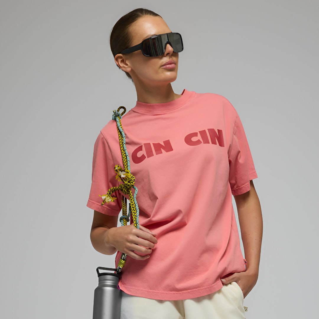ARAMINTA JAMES Womens Cin Cin Tee Bougainvillea Pink