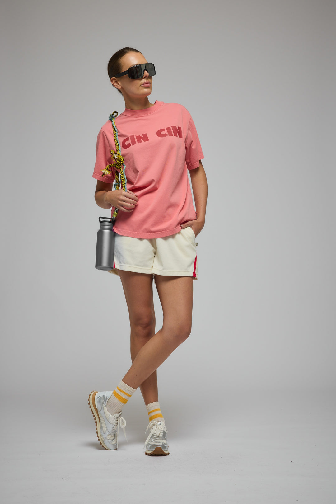 ARAMINTA JAMES Womens Cin Cin Tee Bougainvillea Pink