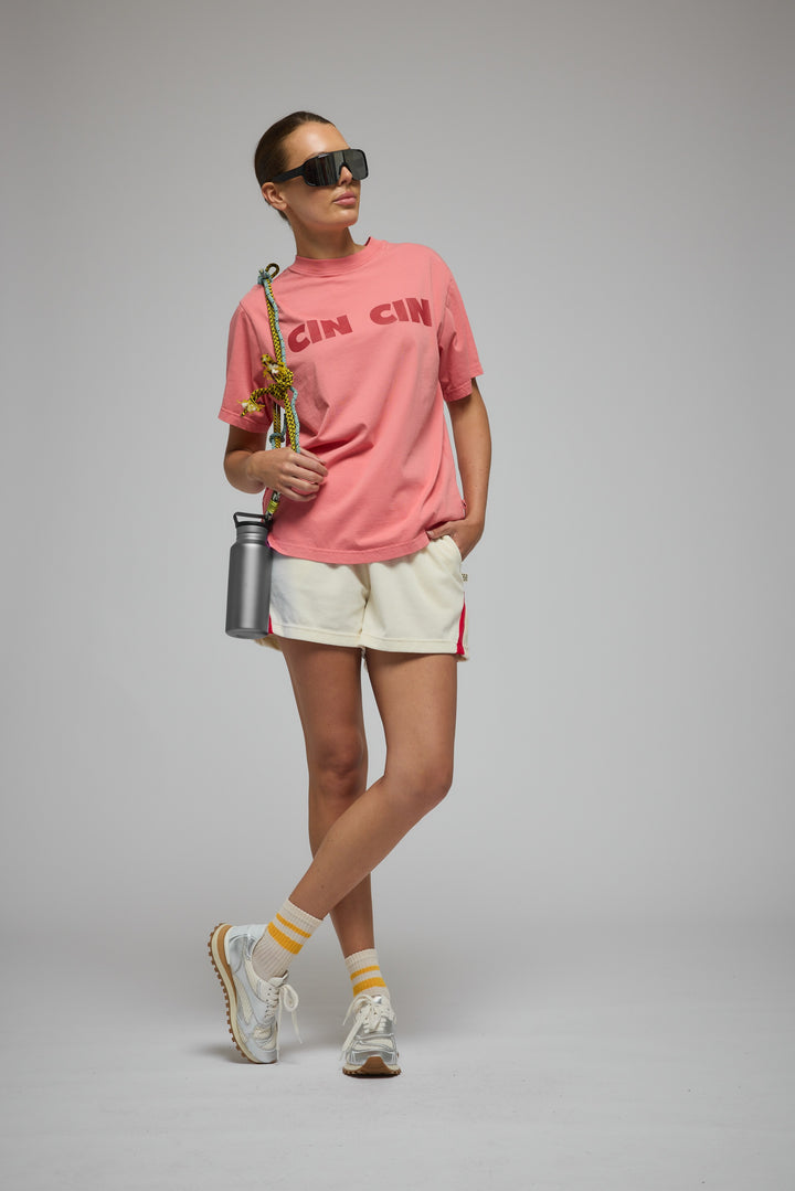ARAMINTA JAMES Womens Cin Cin Tee Bougainvillea Pink