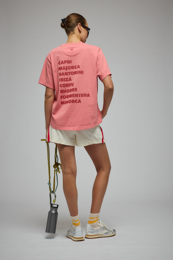 ARAMINTA JAMES Womens Cin Cin Tee Bougainvillea Pink