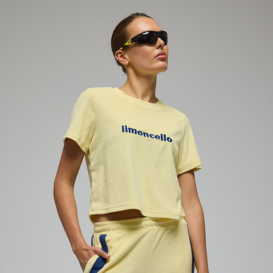 ARAMINTA JAMES Womens Limoncello Terry Tee Lemon Cream, WOMENS TEES & TANKS, ARAMINTA JAMES, Elwood 101