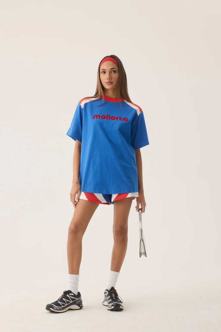 ARAMINTA JAMES Womens Mallorca Tee in Spanish Blue, WOMENS TEES & TANKS, ARAMINTA JAMES, Elwood 101