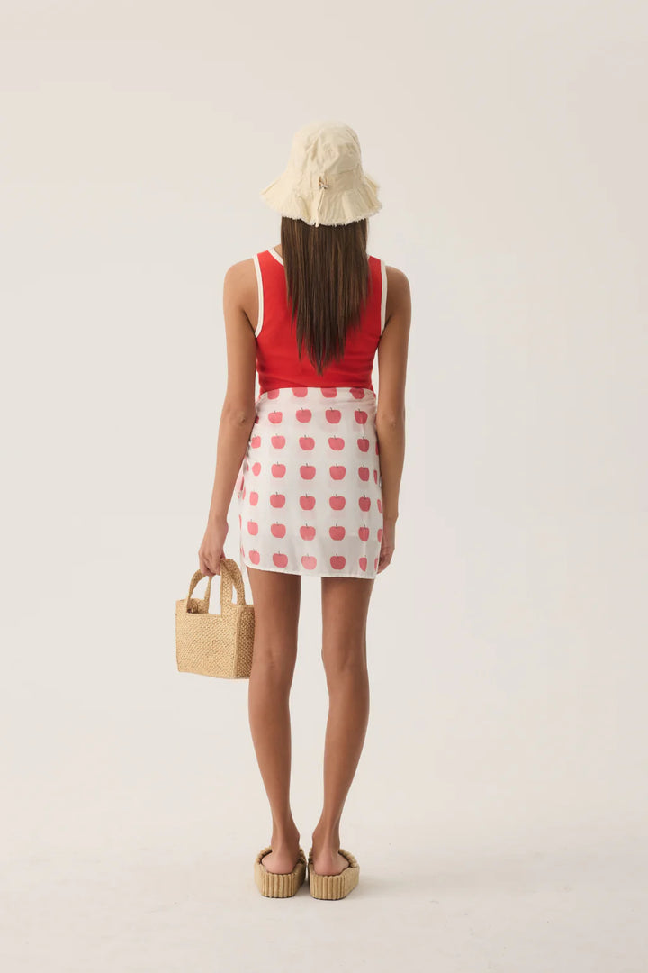 ARAMINTA JAMES Womens Manzana Rib Tank in Apple Red, WOMENS TEES & TANKS, ARAMINTA JAMES, Elwood 101