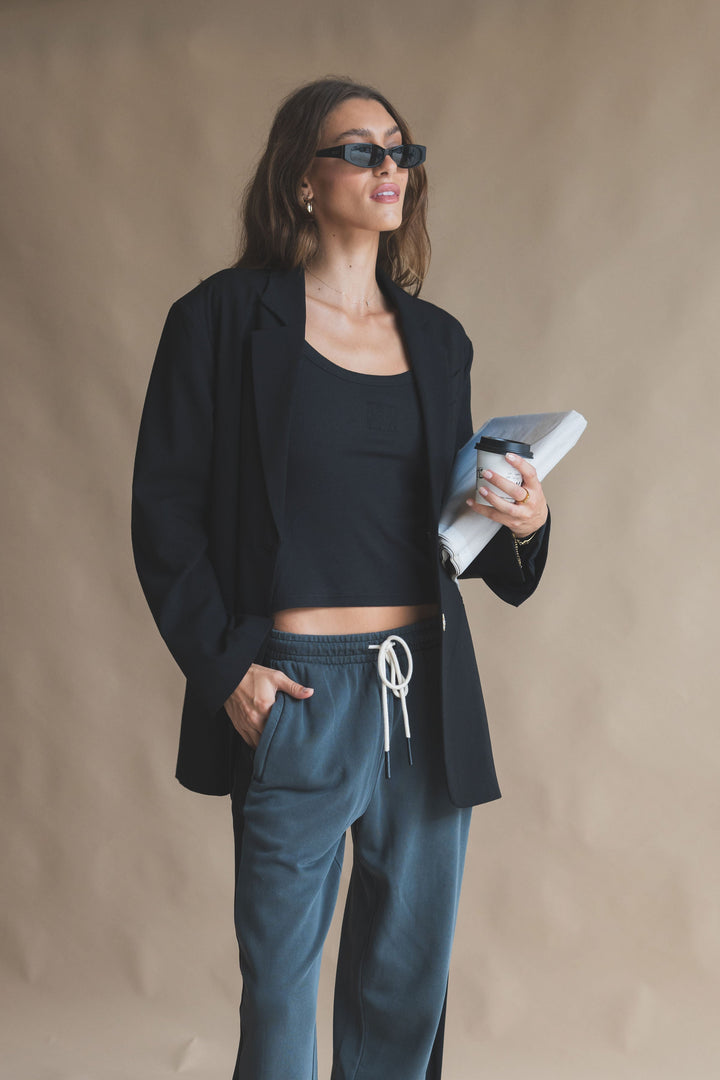 ARAMINTA JAMES Womens Monogram Long Sleeve Top Noir, WOMENS TOPS & SHIRTS, ARAMINTA JAMES, Elwood 101