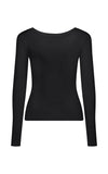 ARAMINTA JAMES Womens Monogram Long Sleeve Top Noir, WOMENS TOPS & SHIRTS, ARAMINTA JAMES, Elwood 101