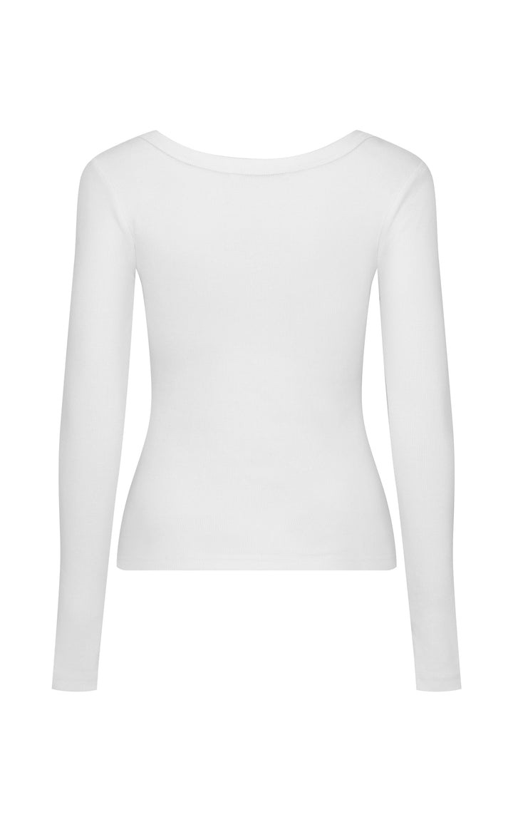 ARAMINTA JAMES Womens Monogram Long Sleeve Top Snow, WOMENS TOPS & SHIRTS, ARAMINTA JAMES, Elwood 101