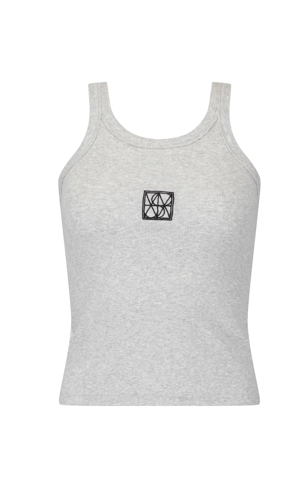 ARAMINTA JAMES Womens Monogram Tank Grey Marle, WOMENS TEES & TANKS, ARAMINTA JAMES, Elwood 101