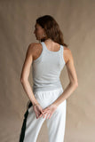 ARAMINTA JAMES Womens Monogram Tank Grey Marle, WOMENS TEES & TANKS, ARAMINTA JAMES, Elwood 101