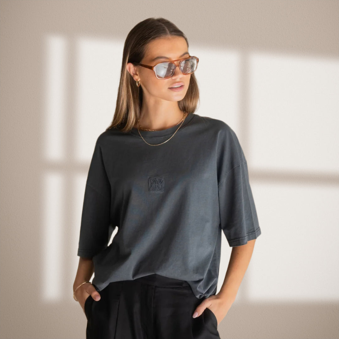 ARAMINTA JAMES Womens Original Classic Tee - Washed Black, WOMENS TEES & TANKS, ARAMINTA JAMES, Elwood 101