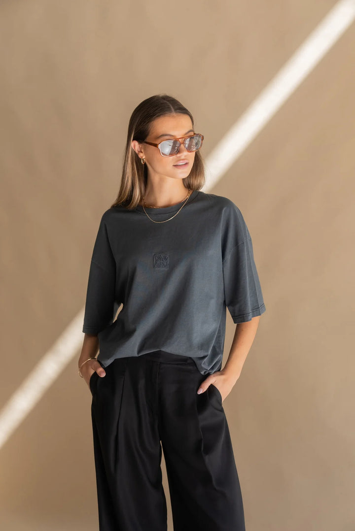 ARAMINTA JAMES Womens Original Classic Tee - Washed Black, WOMENS TEES & TANKS, ARAMINTA JAMES, Elwood 101