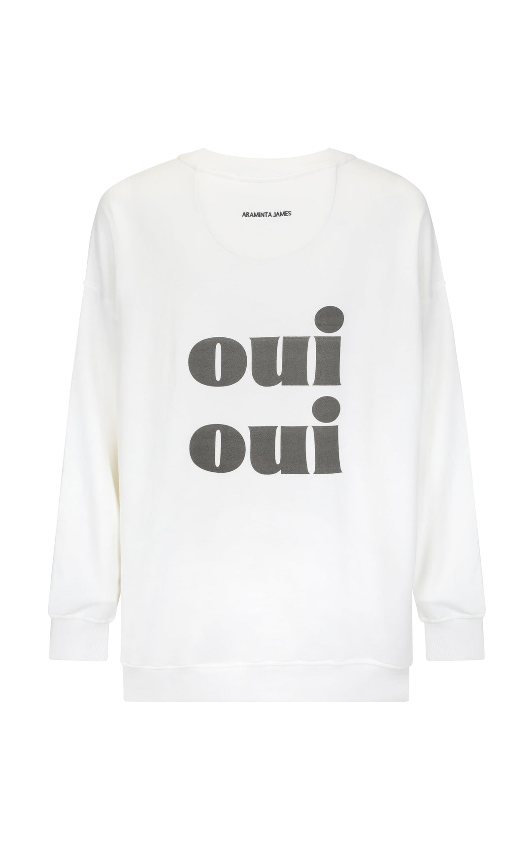 ARAMINTA JAMES Womens Oui Sweatshirt Snow, WOMENS KNITS & SWEATERS, ARAMINTA JAMES, Elwood 101