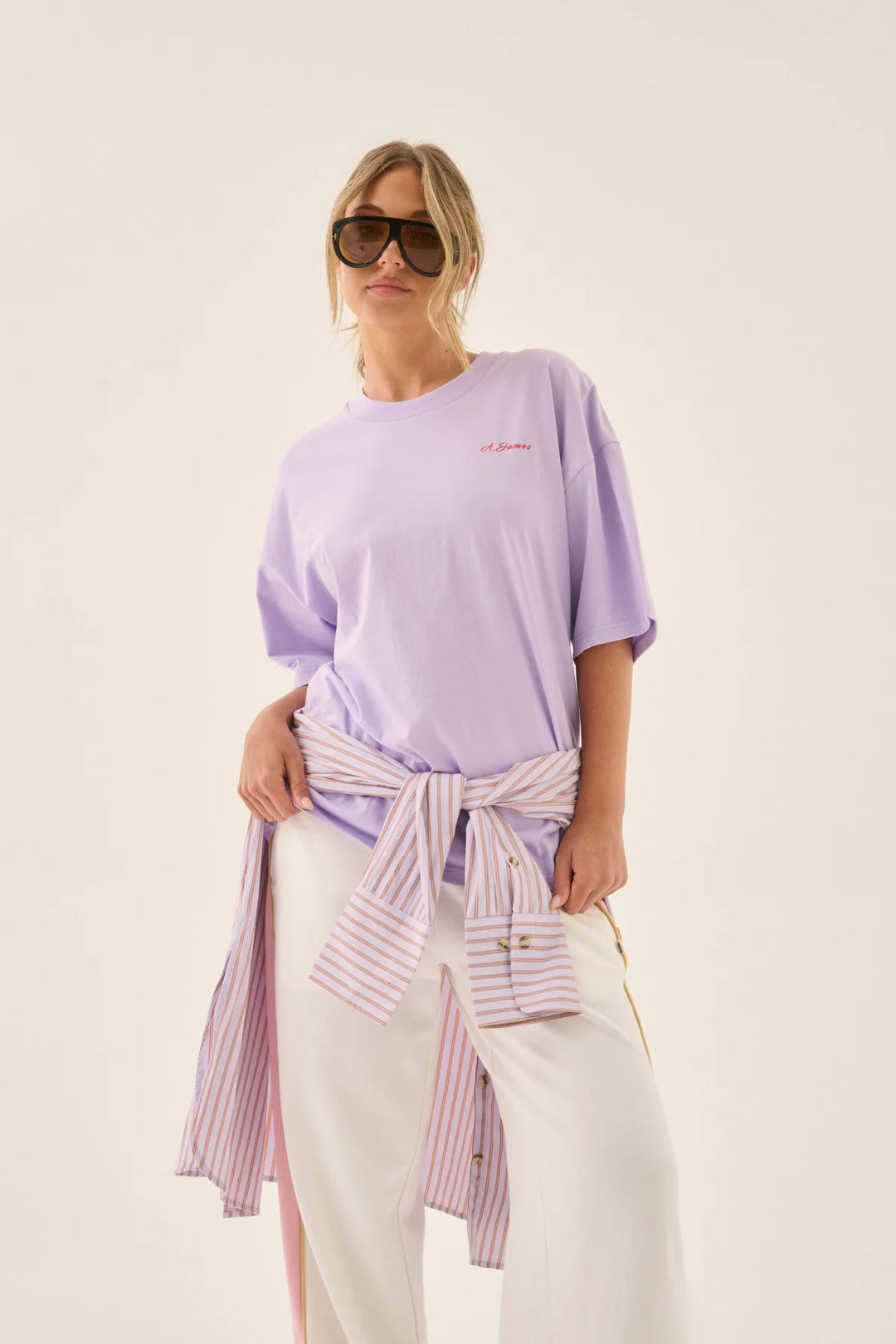 ARAMINTA JAMES Womens Palmera Sun Tee in Lavender