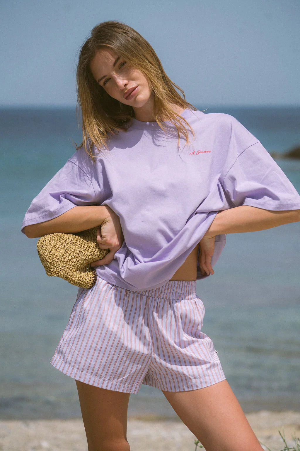 ARAMINTA JAMES Womens Palmera Sun Tee in Lavender