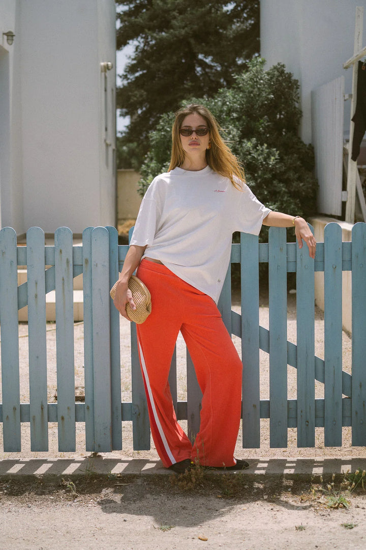 ARAMINTA JAMES Womens Palmera Terry Trackpant in Soft Coral