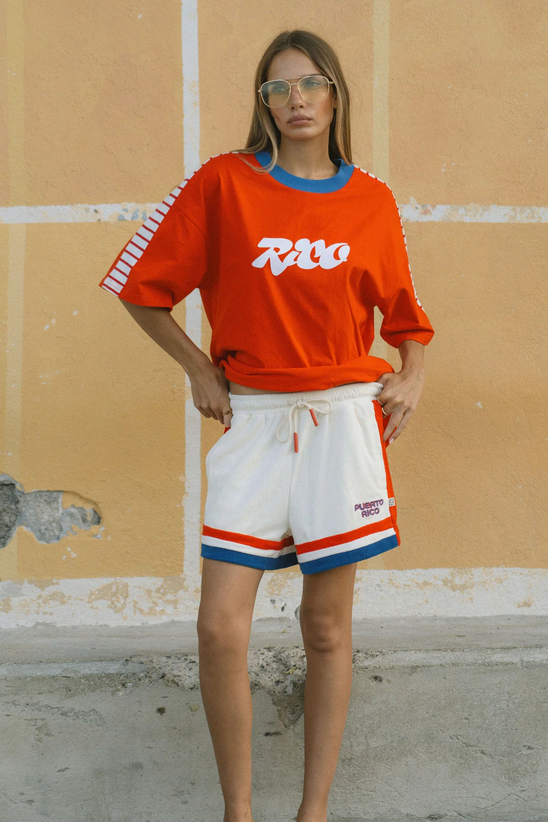 ARAMINTA JAMES Womens Rico Oversized Tee in Apple Red, WOMENS TEES & TANKS, ARAMINTA JAMES, Elwood 101