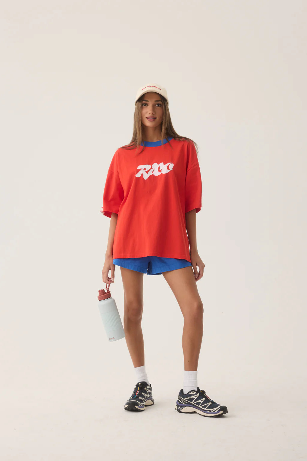 ARAMINTA JAMES Womens Rico Oversized Tee in Apple Red, WOMENS TEES & TANKS, ARAMINTA JAMES, Elwood 101