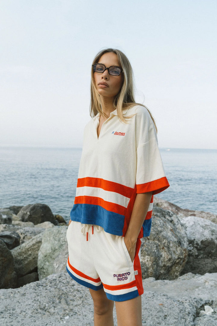 ARAMINTA JAMES Womens Rico Terry Shirt in Coconut, WOMENS TOPS & SHIRTS, ARAMINTA JAMES, Elwood 101