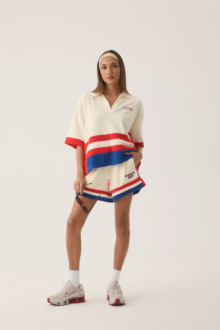 ARAMINTA JAMES Womens Rico Terry Shirt in Coconut, WOMENS TOPS & SHIRTS, ARAMINTA JAMES, Elwood 101