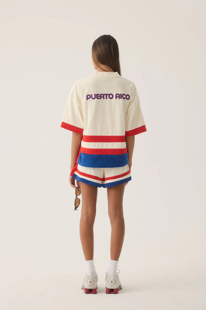 ARAMINTA JAMES Womens Rico Terry Shirt in Coconut, WOMENS TOPS & SHIRTS, ARAMINTA JAMES, Elwood 101