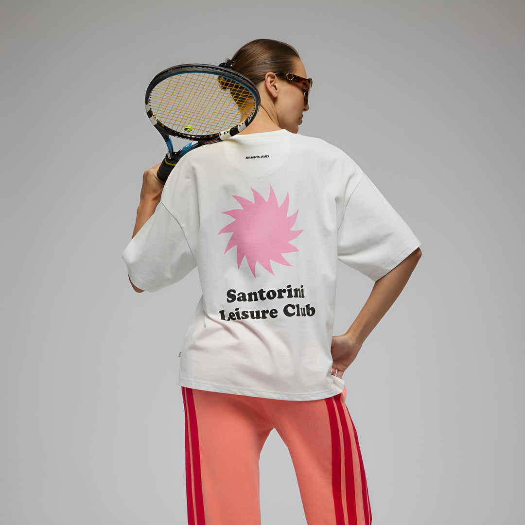ARAMINTA JAMES Womens Santorini Oversized Tee Warm White