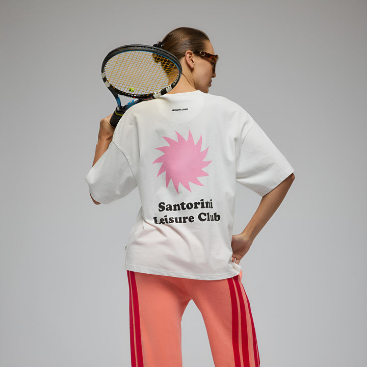 ARAMINTA JAMES Womens Santorini Oversized Tee Warm White