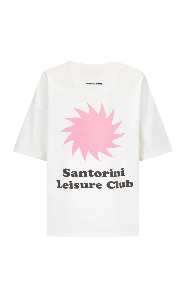 ARAMINTA JAMES Womens Santorini Oversized Tee Warm White