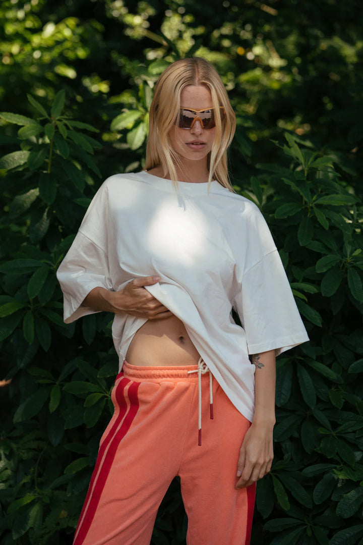 ARAMINTA JAMES Womens Santorini Oversized Tee Warm White