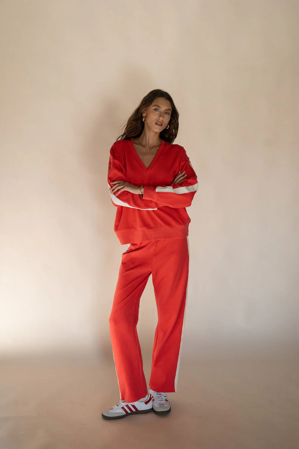 ARAMINTA JAMES Womens Serafina Knit Sweater - Lobster Red, WOMENS KNITS & SWEATERS, ARAMINTA JAMES, Elwood 101