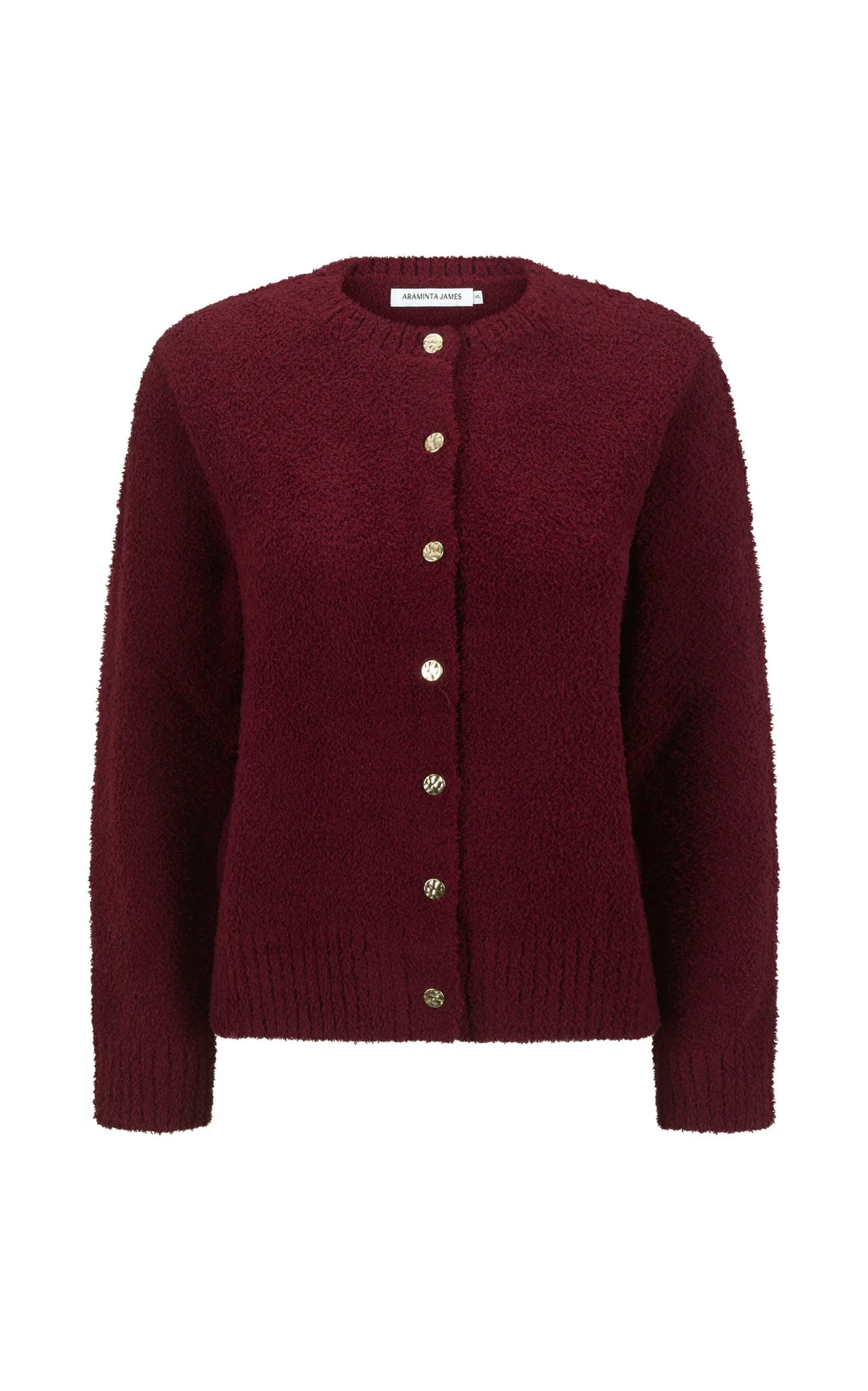 ARAMINTA JAMES Womens Sherpa Cardigan in Chocolate Truffle