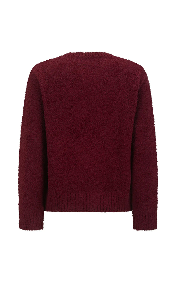 ARAMINTA JAMES Womens Sherpa Cardigan in Chocolate Truffle