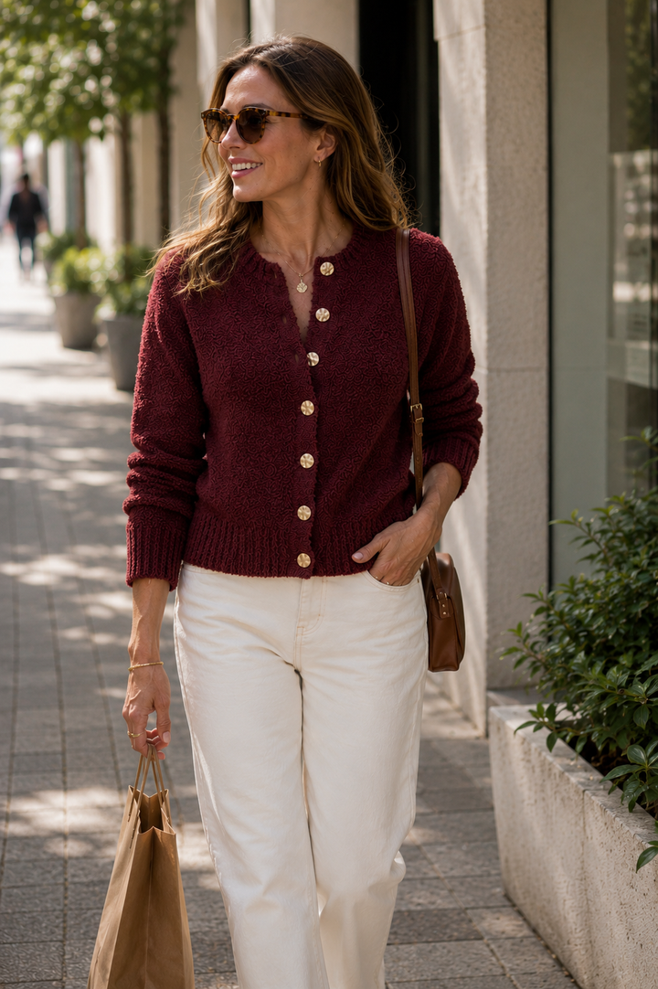 ARAMINTA JAMES Womens Sherpa Cardigan in Chocolate Truffle, WOMENS KNITS & SWEATERS, ARAMINTA JAMES, Elwood 101